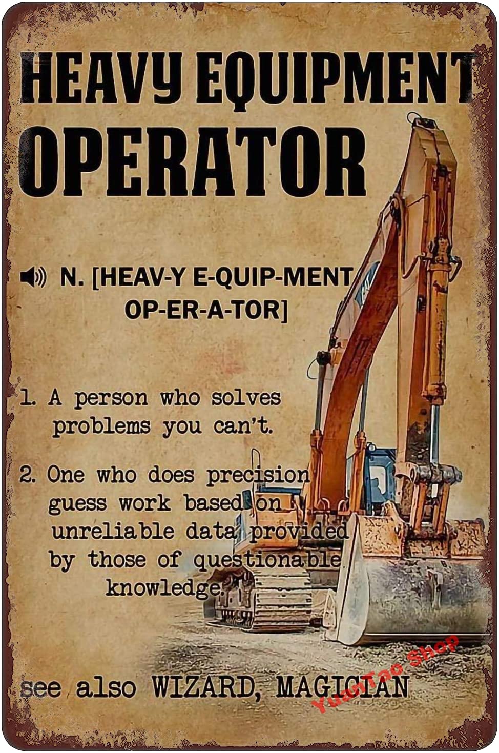 Heavy Equipment Operations - 굴삭기 중장비 운전사 메뉴 재미있는 양철
