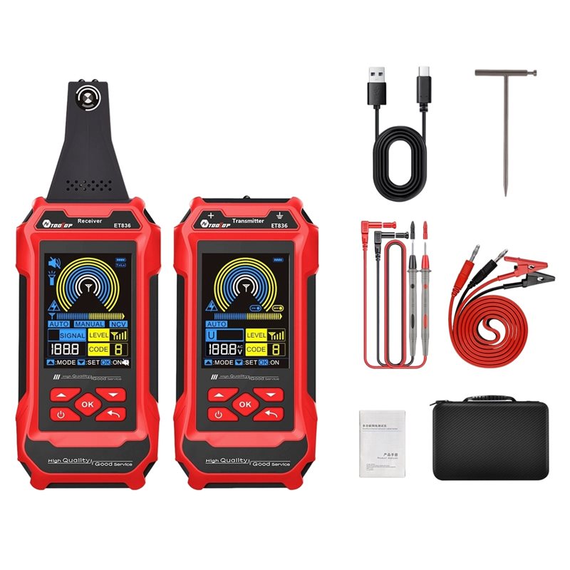 Underground Cable Detector - AA51 TOOLTOP ET836 듀얼 플래시라이트 지하
