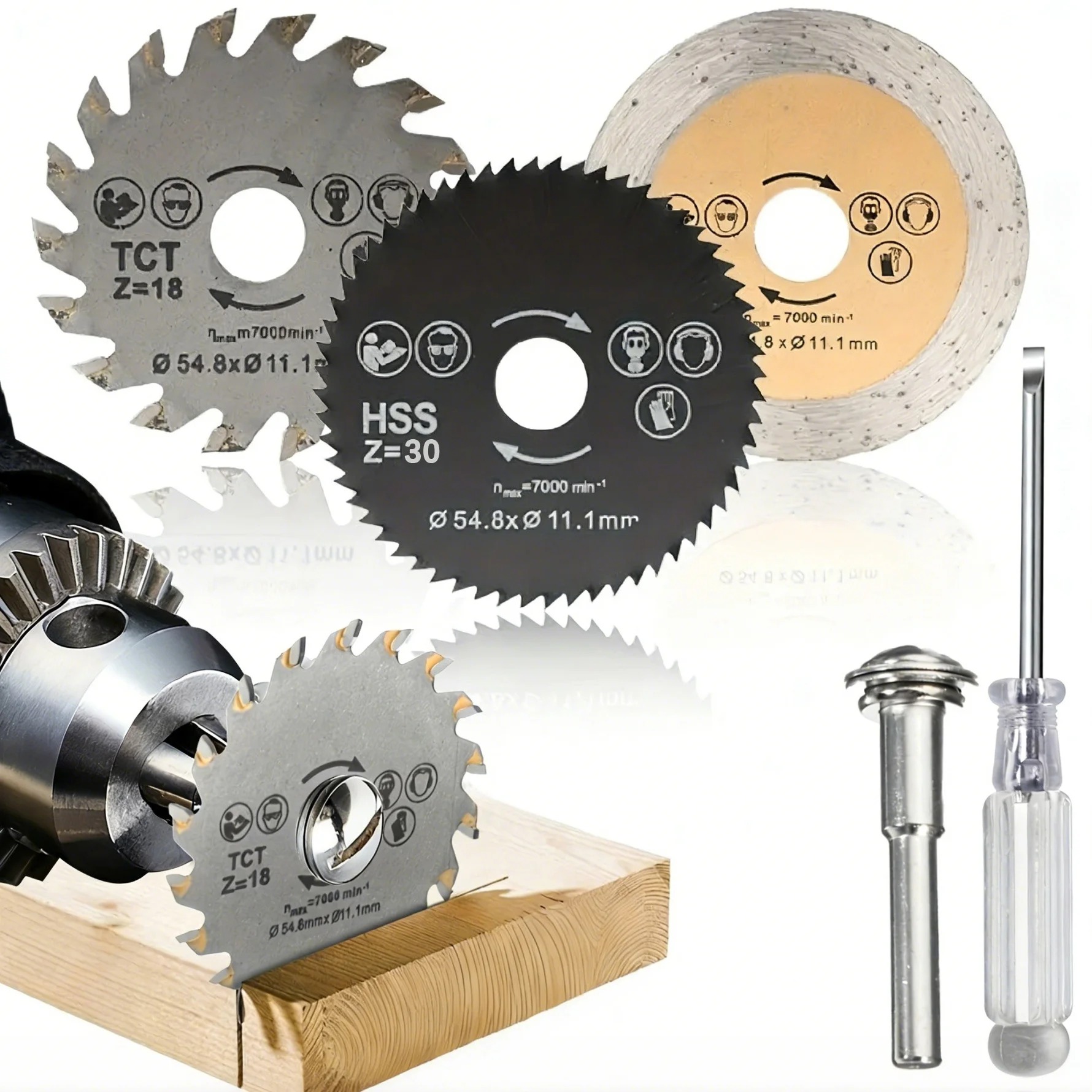 Brick Cutting Saw - 다기능 원형 톱날 세트, 목재, 연질