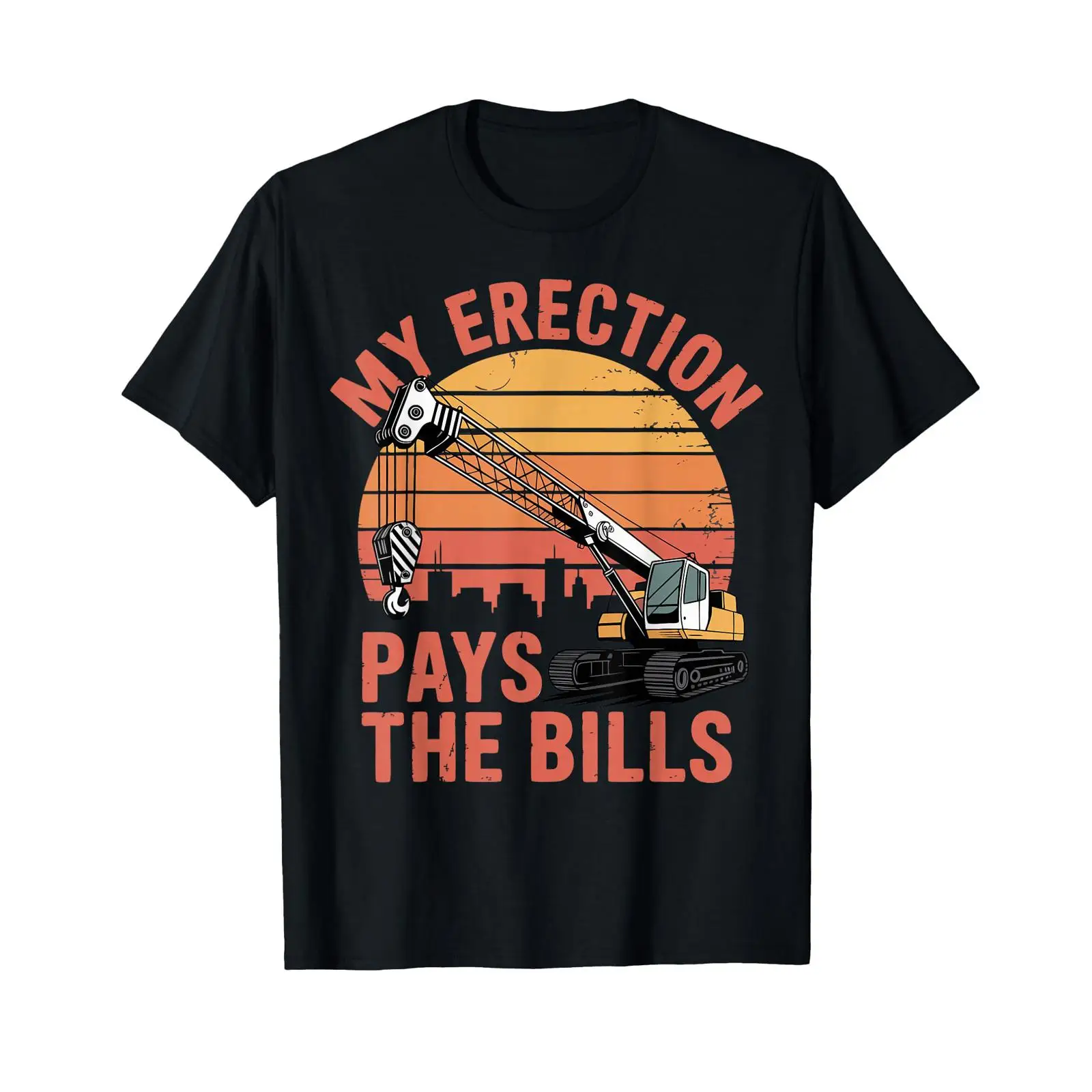 Heavy Equipment Operations - 전문 크레인 운전기사 펀 중장비 티셔츠