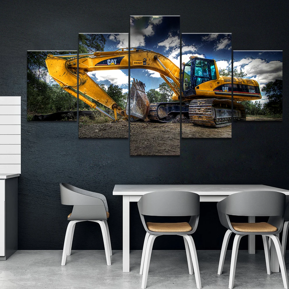액자 없음, 굴삭기 조경 모듈, HD 인쇄 벽 아트 캔 - Heavy Equipment Background 리뷰 및 가격