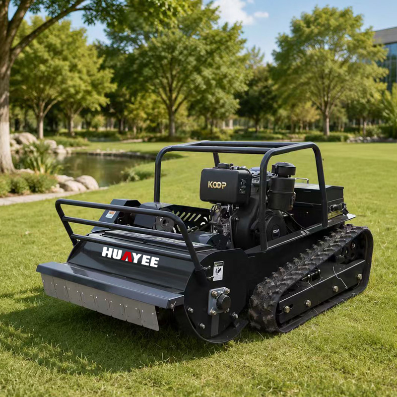 원격 제어 트랙형 잔디깎이 브러시 커터, 정원 농장 경 - Heavy Equipment Grinder 리뷰 및 가격