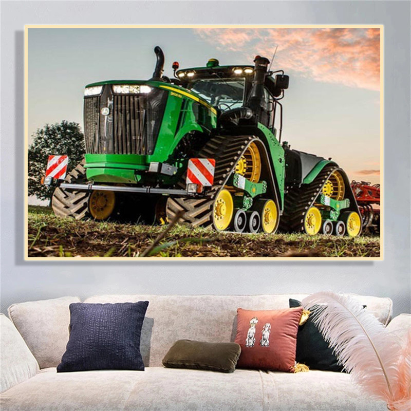 기계 트랙터 농장 포스터 인쇄 뜨거운 판매 산업 현대  - Heavy Equipment Background 리뷰 및 가격