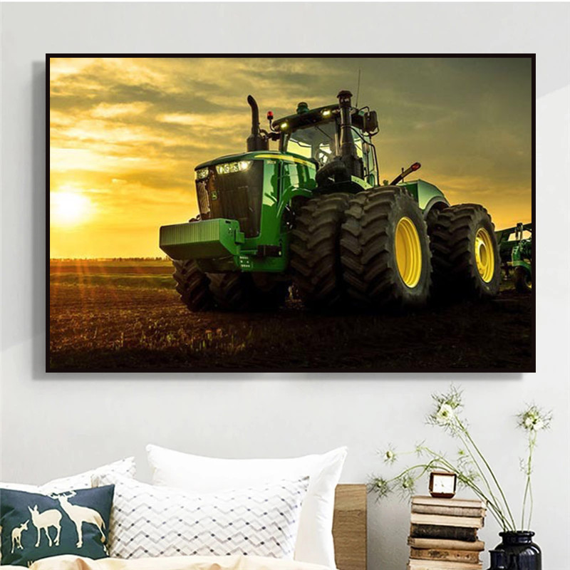 기계 트랙터 농장 포스터 인쇄 뜨거운 판매 산업 현대  - Heavy Equipment Background 리뷰 및 가격