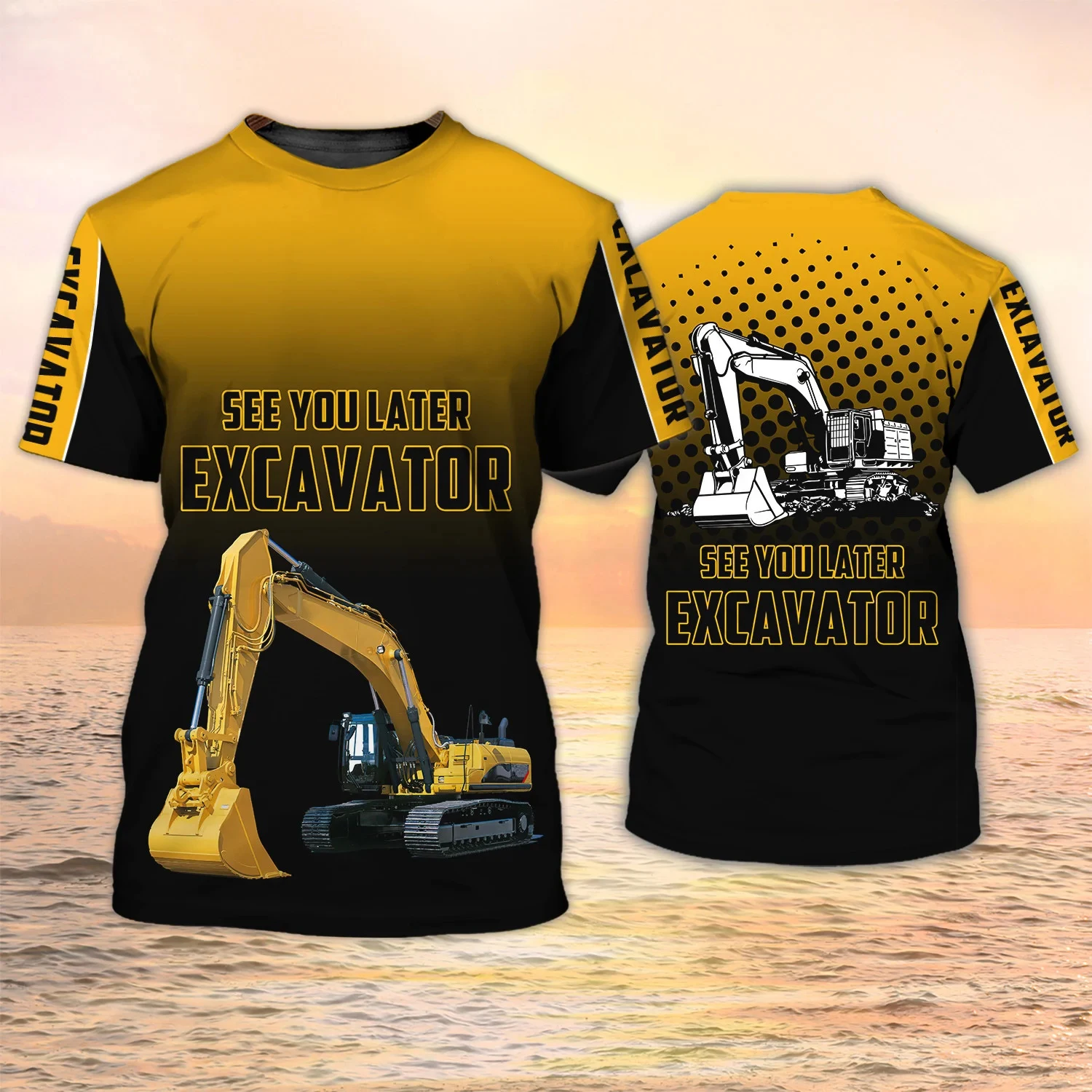 굴삭기 티셔츠 중장비 운전기사 3D 프린트 소년 소녀  - Heavy Equipment Operations 리뷰 및 가격