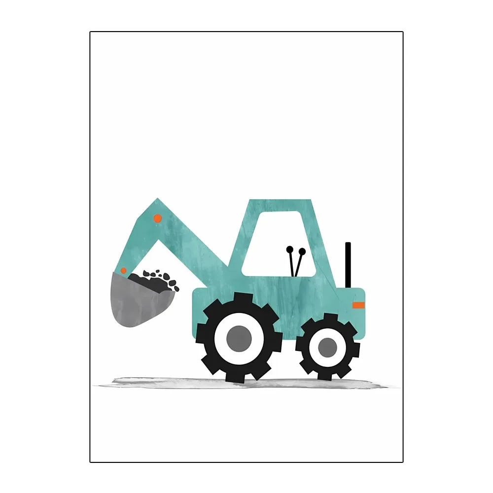 현대 노르딕 스타일 캔버스 인쇄 그림 포스터 만화 자동 - Heavy Equipment Background 리뷰 및 가격