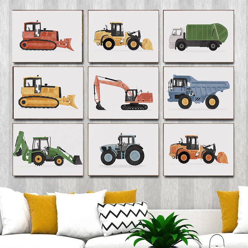 클래식 기술 진보 만화 자동차 포스터 고속철도 크루즈  - Heavy Equipment Background 리뷰 및 가격