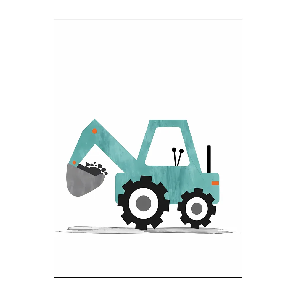 현대 노르딕 스타일 캔버스 인쇄 그림 포스터 만화 자동 - Heavy Equipment Background 리뷰 및 가격