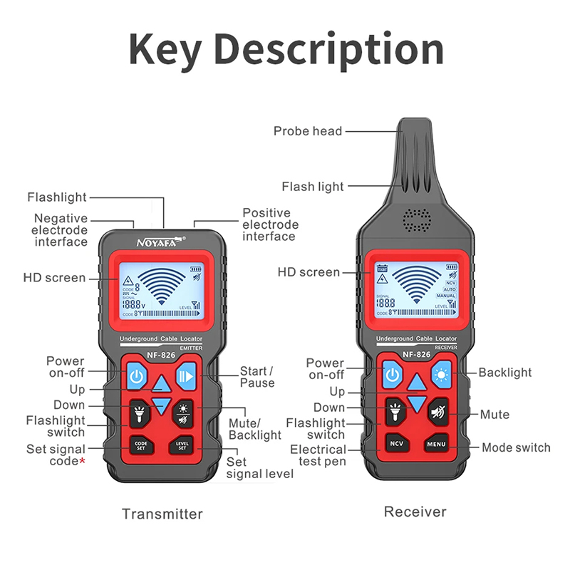 노야파 NF-826 와이어 트래커 휴대용 전화 케이블  - Underground Cable Detector 리뷰 및 가격