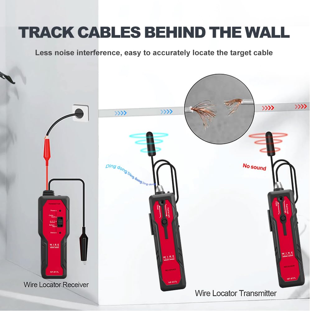 Noyafa NF-817L 지하 케이블 로케이터, 간섭 - Underground Cable Detector 리뷰 및 가격