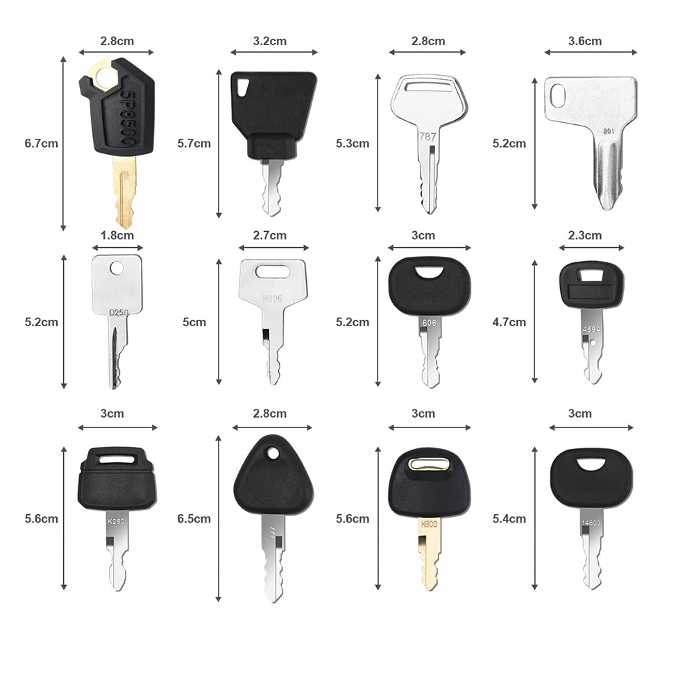 12Pcs 중장비 건설 점화 키 세트 농업용 기계 키  - Heavy Equipment Used 리뷰 및 가격