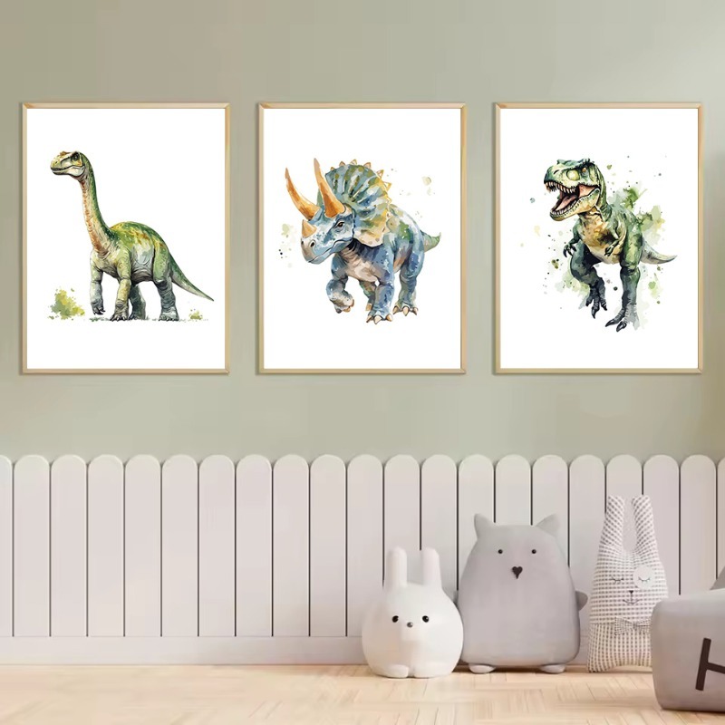 수채화 공룡 보육 T-Rex 트리케라톱스 동물 그리기  - Heavy Equipment Background 리뷰 및 가격